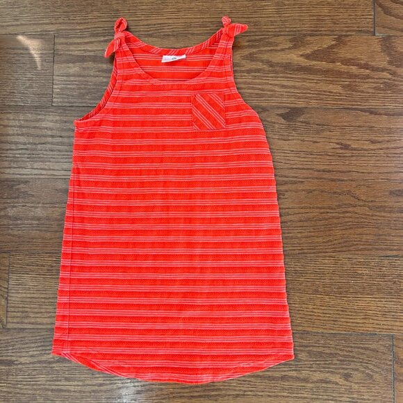 Hanna Andersson  Red Tank Dress Striped With Pocket Cotton Size  5 Size 110 - Picture 10 of 10